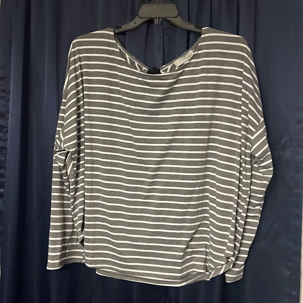 Striped Long Sleeve Blouse
